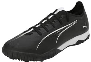 PUMA Unisex Ultra 5 Match TT Soccer Shoe, Black White, 37 EU
