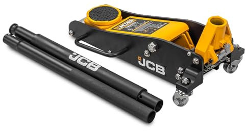 JCB 1.5 Tonne Low-Profile, Double-Pump Aluminium Automotive Trolley Jack | 3 Year Warranty