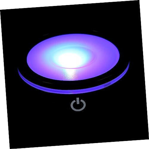 Artibetter LED Touch Lampenfuß Kristall Lichtsockel Rund Doppellagig ohne Batterie Kristall Dekor Wandleuchte Nachtlicht