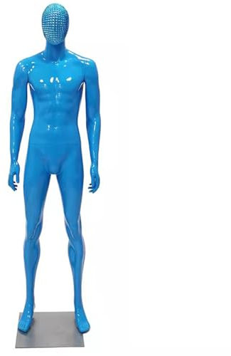 Schaufensterpuppe Männlich Modische Bunte männliche Mannequin-Gliedmaßen sind bewegliche Form-Display-Kunststoff-Mobile-Metallbasis, für Bekleidungsgeschäft, Schlafzimmer ( Size : D )