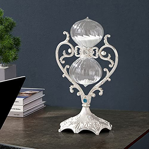 Sanduhr-Sanduhr, Sanduhr, Sanduhr, 30 Minuten/60 Minuten, Sanduhr, Basteln, Metall, Sanduhr, Glas, Dekoration, einzigartiges kreatives Andenken, Geschenk for Zuhause, Studium, Büro (Farbe: C) (Color