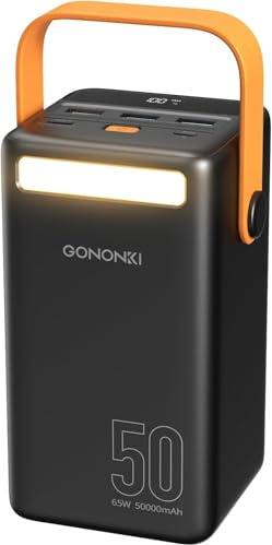 50,000mAh Power Bank - PD 65W Portable Charger Fast Charging with LED Display, USB-C Battery Packs for MacBook, iPhone, Samsung, Travel, and Outdoor Camping