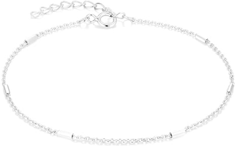 SILBERTALE Damen Armband 925 Sterling Silber Verstellbare Armkette 17+3 cm