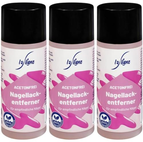 La Ligne Nagellackentferner Acetonfrei 100 Mililiter x 3 STÜCK mit Pufai Grocery