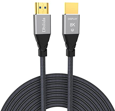 Dbilida Glasfaserkabel HDMI 2.1 20 M, 8K / 4K HDMI Kabel, Unterstützung 48Gbps, 8K 60Hz/ 4K 120Hz, Dynamic HDR, eARC, Kompatibel Mit PS5, Xbox Series X