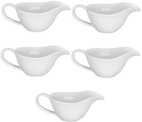 Amosfun 5 Piezas Salsera De Cerámica Jarabes De Cafe Recipiente Bol Jarabe Clásico Jarabe De Cafe Salsera Pequeña Bote Para Servir Salsa Hervidor De Salsa De Leche Jarra De Salsa