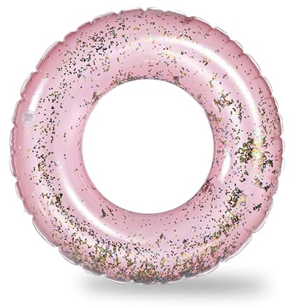 70/90cm Schwimmring mit Glitzer für Kinder Erwachsene Teenagern,Pool Ring Schwimmreifen Aufblasbar Ring,Aufblasbar Schwimmen Rings für Mädchen Jungen Schwimmbad Wasser Outdoor Spielzeug Party Zubehör