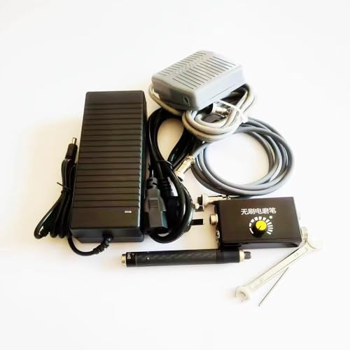 Toplionace Smerigliatrice Elettrica Ultra-Mini Brushless con Pedale - Strumento Portatile per Microincisioni da 120W per Metallo, Giada, Legno e Nail Art