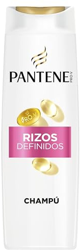 Pantene Pro-V Rizos Definidos Champú 325ml para Rizos Rebeldes y Encrespados, Limpia y Protege Enlaces Capilares para un Pelo de Aspecto Sano, Sin Aceites Minerales ni Colorantes, Active Nutri-Plex