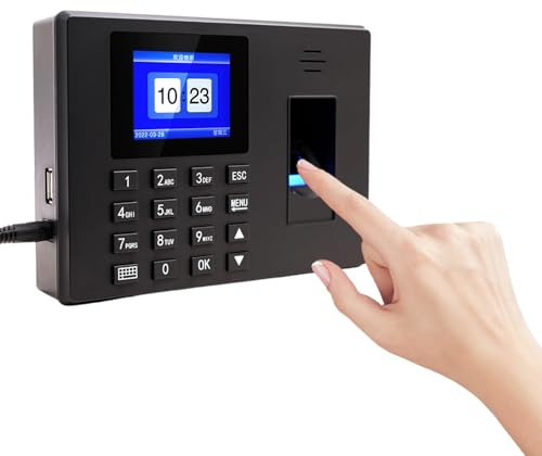 Agrdeed Rilevatore Presenze con Impronta Digitale, Timbratrice Autonoma per Piccole Aziende con PIN, Nessuna Connessione WiFi/Software/Costi Mensili, Ideale per Dipendenti