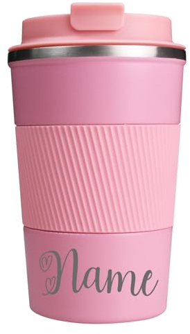 loongway mug isotherme personnalisable – thermos café – mug isotherme cafe – Tasse Voyage Étanche avec, Double Paroi en Acier Inoxydable, Cadeau Personnalisé pour Fête des Pères, Mères, Anniversaire
