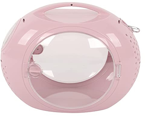 Ryggsäck för husdjur, rymdkapsel, kattryggsäck, för små hundar, katter och små husdjur (minimalistisk rymdkattpåse [rosa])