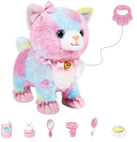 Juguetes para Gatos para niños Furreal Pets interactivos activados por Voz y Tacto con Correa de Control Remoto Gato Rob