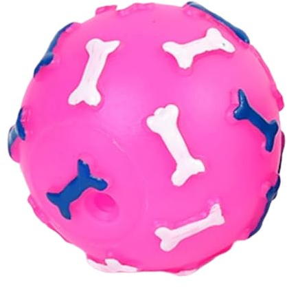 Hund pipig boll | bentryck valp tuggleksak – utomhus valpleksak boll – för husdjur föräldrar djurälskare lägenhet sovrum vardagsrum arbetsrum kontor trädgård