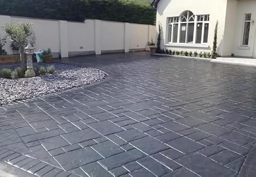 ***UK MAINLAND ONLY*** Anti-Slip Imprinted Concrete Driveway Paint 20L – Charcoal Grey | Tarmac & Concrete Sealer | Heavy-Duty Colour Restorer | Fade & Oil Resistant | With Grip Additive - Be-Creative