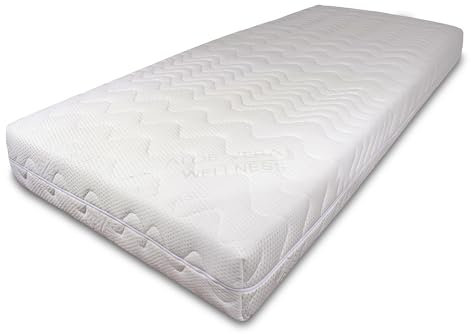 BONEX Comfort Mattress Cover for Mattresses in Total Dimensions 90 x 200 cm - 10-12 cm High - Double Cloth with Aloe Vera - Suitable for Allergy Sufferers - Washable at 60 °C - 4-Sided Zip, White