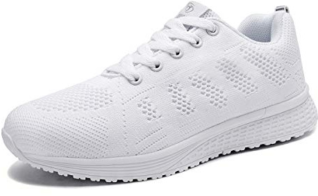 Youecci Women Lightweight Walking Shoes Ladies Lace Up Sneakers Mesh Go Running Trainers Low Top Breathable Athletic Walk Gym Shoes Sport Run