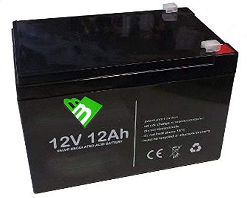 12V 12AH Batteria Ricaricabile al Piombo VRLA Faston F2 6.35mm per allarmi antifurti, sistemi di Sicurezza, Batterie di Ricambio per ups USV, Solar, Solarpanel
