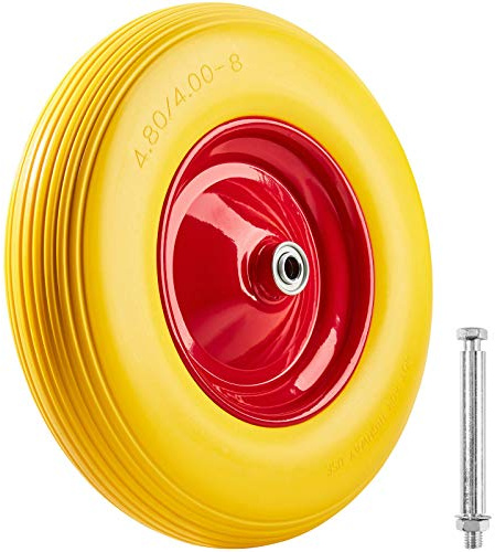 Roue de Brouette Increvable 4.80/4.00-8 260Kg + Axe Ø 16mm