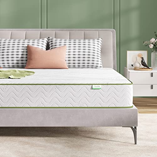 Novilla, Matelas 180x200, Matelas Hybride en Mouesse, Ressort Ensaché, Épaisseur 20cm, Mi-Ferme, Parfait Soutien, Haute Résilience