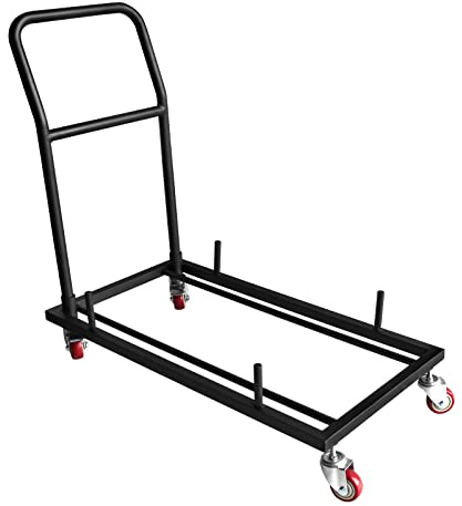 Folding Chair Dolly 36 Chairs 300 LBS Capacity, Multi-Function Chair Storage Cart Rack, L-Shaped Steel Folding Chair Racks Transport for Commercial Restaurant & Home Kitchen