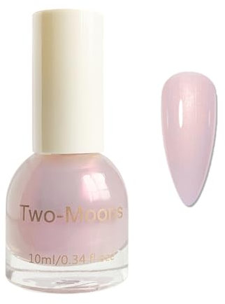 Nagellack Pearl Effect - 10ML Rosa Glitzer Nagellack, Perlglanz Muschelglitter - Schnell trocknend Lang anhaltend Shine Nail Art Polish - Kein UV benötigt (TM236)