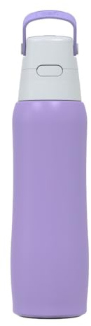 Dafi Solid Steel Gourde Filtrante avec Charbon Actif, en Acier Inoxydable, Lavender 800ml - sans BPA, fabriqué dans l'UE Gourde paille - Bouteille Filtrante, Purificateur d eau