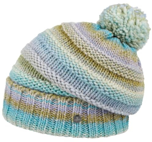 LIERYS Fauske Bommelmütze Strickmütze Umschlag Made in Germany Damen und Herren Herbst Winter