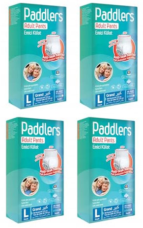 PADDLERS Inkontinenzhosen - Inkontinenz Pants für Frauen und Männer - Einweg Windeln für Erwachsene (Unisex) - Windelhosen für Erwachsene, SUPER SAUGFÄHIG (L, 120, stück)