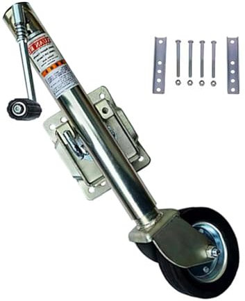 QICBYING Automatik Stützrad - Schwenkbarer Anhänger Stützrad - Robuster Bootsanhänger Stützrad, Anhänger Stützrad, Schwerlast Stützrad Mit 15cm Rad, 540kg Tragkraft, 26cm Höhe, Für Anhänger/Wohnwagen