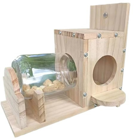 Eichhörnchenhaus, Eichhörnchen -Feeder Holz Eichhörnchen Haus transparente Eichhörnchen -Futterhäuschen für Außengarten Mais Erdnuss Eichhörnchen Feeder Eichhörnchen, Eichhörnchen -Futterhäuschen für