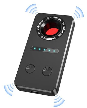 Boyuan Detectores de cámaras ocultas mini Detector de seguimiento RF y GPS portátil Detector de cámara espía Rastreador GPS para oficina, coche, hotel, apartamento, viajes