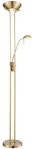 LED Stehlampe dimmbar Leselampe flexibel Wohnzimmerlampe Deckenfluter Standlampe, 1x 16W 1440lm, 1x 4,5W 360lm warmweiß, DxH 25,5x180 cm