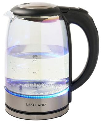 Lakeland Pearlescent Glass Electric Kettle 1.7L* Digital Control for Perfect Temparature with Keep Warm Function