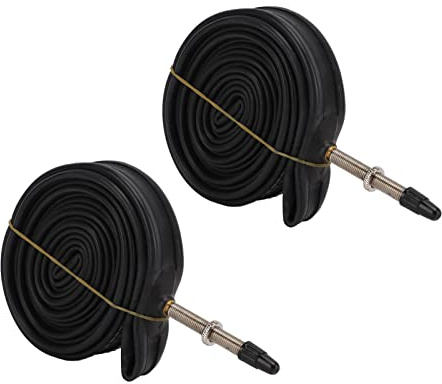 2er-Pack 700x23C Fahrradschlauch, 28 Zoll Butylkautschuk Innenreifenschlauch Rennrad Schlauch kompatibel 700c Schlauch mit 2 Reifenhebern für Rennrad, Mountainbike, Gravelbike(48mm Presta Ventil)