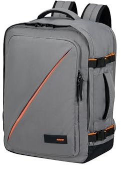 American Tourister Take2Cabin, bolsa de cabina easyJet, 45 x 36 x 20 cm, 38 L, 0,70 kg, equipaje de mano, mochila de avión M, subasiento, gris (gris oscuro)