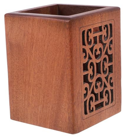 NUOBESTY Holz Stiftebecher Stiftehalter Aus Holz Für Schreibtisch Zum Ordnen Von Stiften Bleistiften Und Büromaterialien Für Schreibtisch