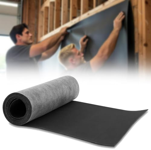 Foneso Mass Loaded Vinyl Sound Proof Barrier, 1 x 3.3 Feet MLV Insulation Sheet, Anti Vibration Deadening Soundproofing Material,Reduces Noise (1 Pack (1 x 3.3 feet))