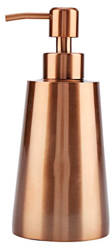 Plplaaoo 350ml Roségold Seifenspender - 304 Edelstahl Nachfüllbare Presspumpe für Shampoo, Lotion & Handwäsche - Auslaufsicherer Badezimmer- & Küchen-Arbeitsplattenspender für Zuhause, Hotel
