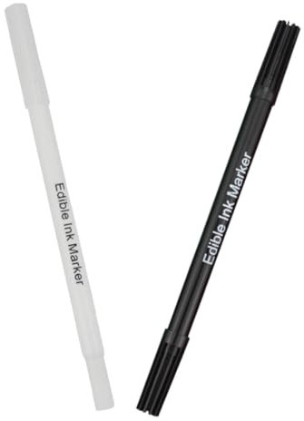 IMIKEYA 2pcs Edible Baked Pens Baking Pigment Markers for Cakes Cookie Decorating and Colors