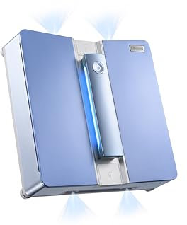 ClevioniQ X9 Pro Elektrischer Fensterputzer – Intelligenter Fensterputzroboter mit 4-Wege-Sprühfunktion, Präziser Navigation, Randerkennung, LED-Status, Leisem Betrieb & Deutscher Sprachausgabe