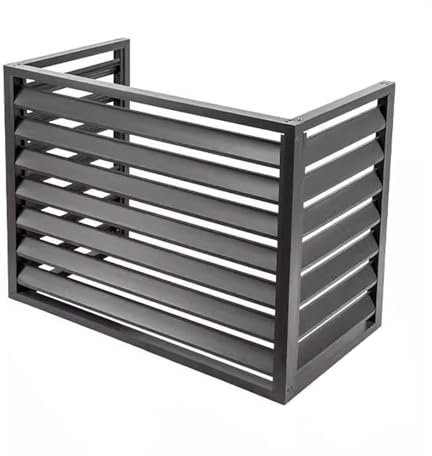 Couvercle de climatisation décoratif extérieur en aluminium Cachez votre appareil AC et protégez-le des éléments (blanc 39,8 x 49,5 x 7,5 cm)