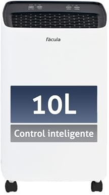 Fácula - Deshumidificador Gobi | Control Inteligente | Depósito extraíble 2l | Modo Auto | Temp 1-24h (10l/dia)