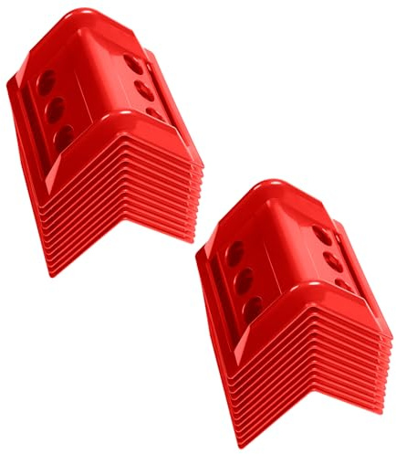 24 Pack Flatbed Edge Protectors Compatible with 4 Inch Ratchet & Winch Straps for for Flatbed Cargo Load Truck Shipping (RED)