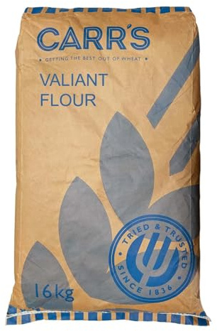 Carr's Valiant Flour 16kg | Very Strong White Bread Flour Made with 100% English Wheat | Ideal for Sourdough, Bagels, Ciabatta & Artisan Baking | Milled in the UK