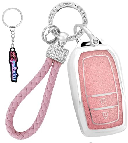 Ysbxitu Schlüsselhülle Schutz Etui Gehäuseabdeckung Passt für Toyota Yaris Cross Hybrid Corolla RAV4 Prius Camry Auris Fortuner Highlander 2020-2025 Schlüsselanhänger aus Komfort TPU Key cover shell