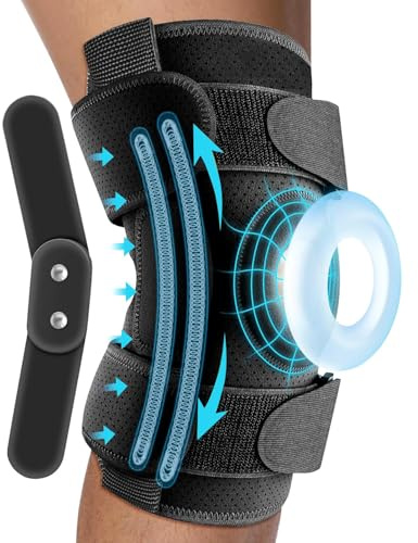 LAFUYSO Hinged Knee Brace with Side Stabilizers & Removable Metal Hinges for ACL, MCL, Meniscus Tear, Arthritis, Tendon Pain Relief -Men & Women
