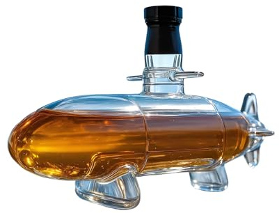 Décanteur de spiritueux, bouteilles de vin en forme de sous-marin - Carafe à whisky dense en forme de sous-marin pour bar à la maison, mariage à conserver