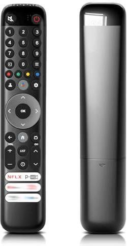 Télécommande de rechange pour téléviseur TCL - Télécommande universelle de rechange avec fonction vocale - Compatible avec TCL Android/Google TV QLED 4K HDR Ultra HD Smart TV Series