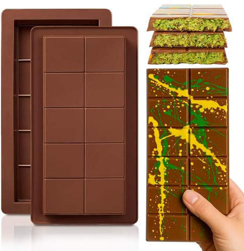 Madame Chéri Schokoladenform Silikon 2 Stk – Tiefe Silikonform ideal für Dubai Style Schokolade, Pralinen & Süßigkeiten – Schokoladen Form, hitzebeständig & BPA-frei – Silikon Form für DIY Schokolade
